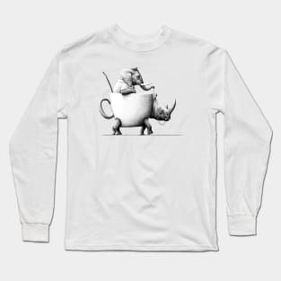 neushoorn en olifant Long Sleeve T-Shirt